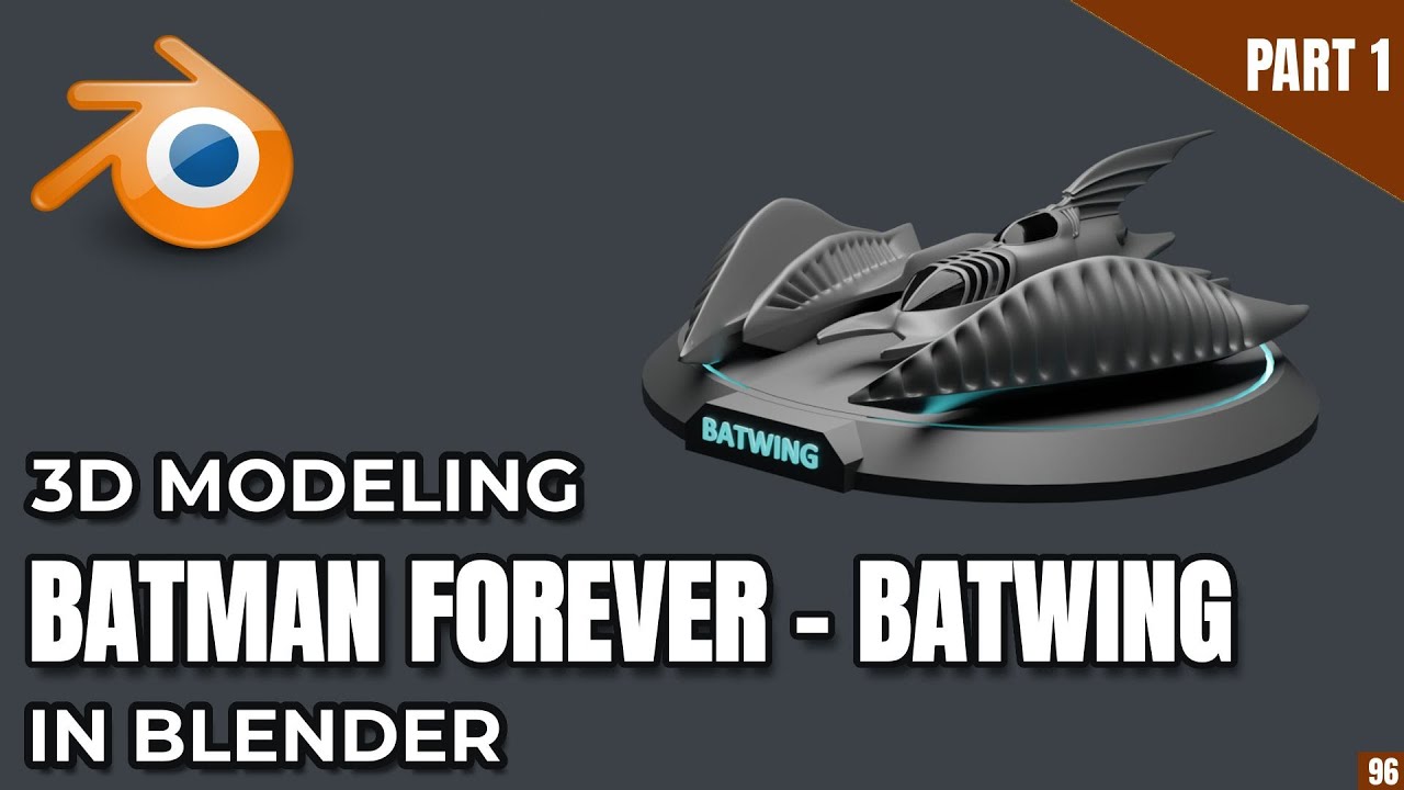 3D Modeling: Batwing Vehicle (Batman Forever) – Part 1/3