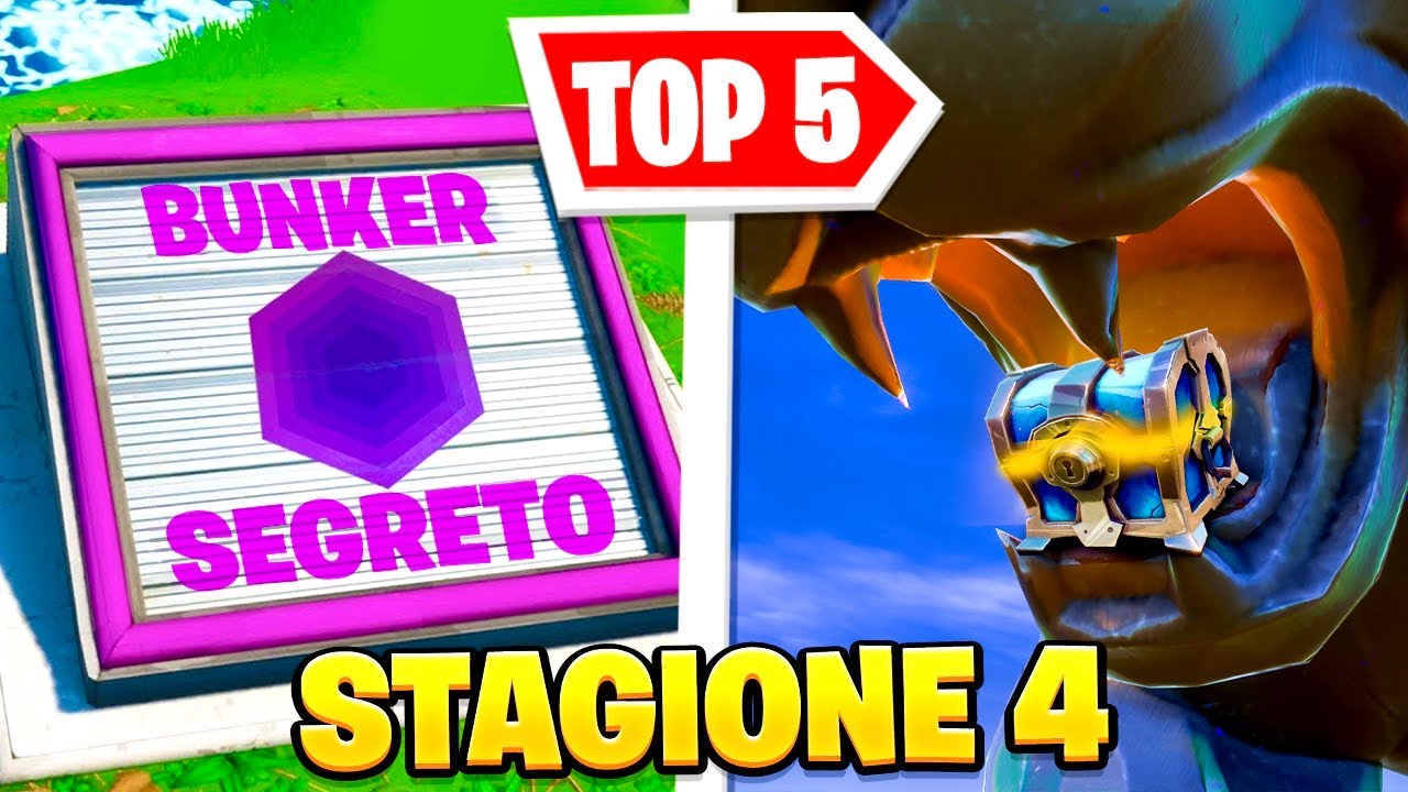 TOP 5 POSTI SEGRETI CHE NON CONOSCI DELLA STAGIONE 4 DI FORTNITE!!