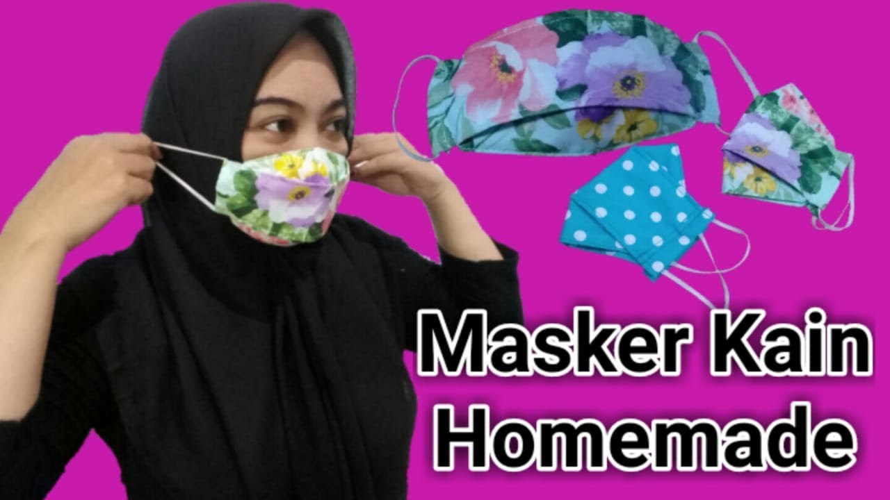 MASKER 3D Dari KAIN PERCA | How to sew face mask 3D #maskerkain #facemask