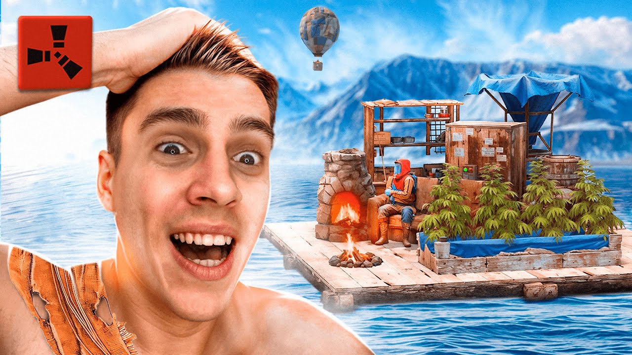 СОЛО СТАРТ на ПЛОТУ в ГЛУБОКОМ МОРЕ Rust/Раст