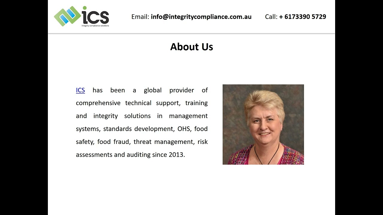 HACCP Training Course with the 2023 Codex Update &ndash; ICS