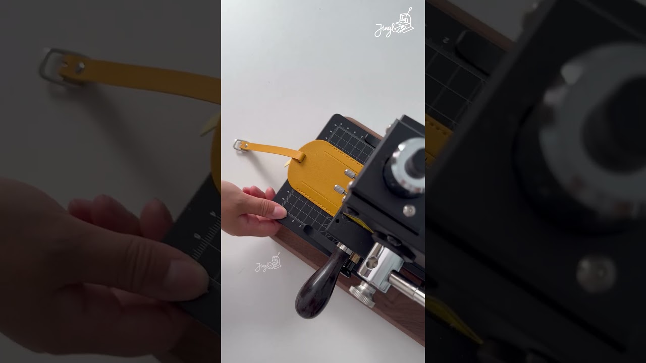 Maxita EC-17 Stamping Machine Demo:Easy Luggage Tag Hot Stamping#hotstamping #jinglin #leathercraft