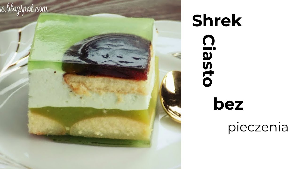 Shrek zielone ciasto bez pieczenia na biszkoptach