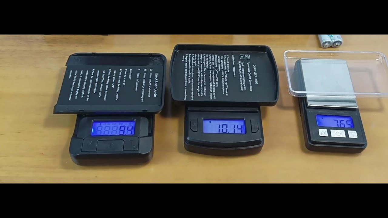 3 mini digital scales unboxing and comparation