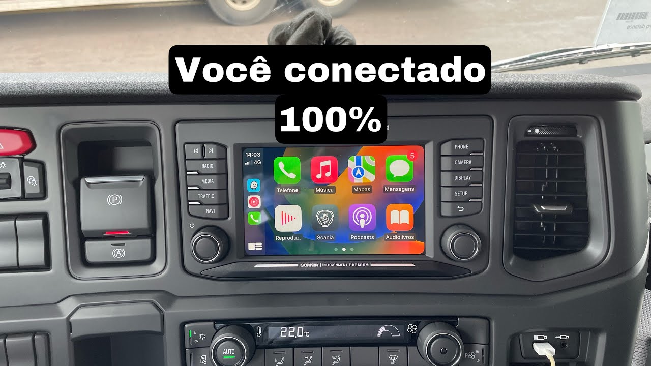 Scania 2023 com central multimídia com Apple Car Play!!!!