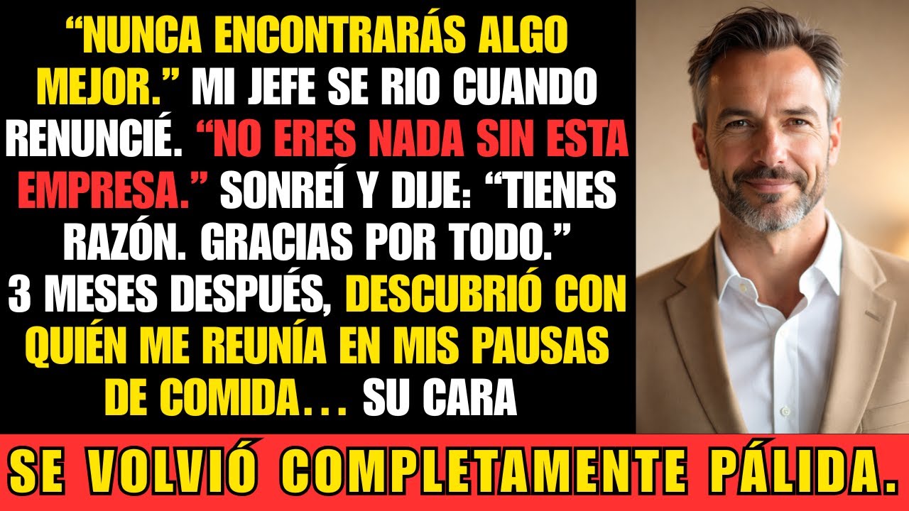 Mi jefe se rió cuando renuncié… hasta que descubrió con quién me reunía en mis descansos de comida