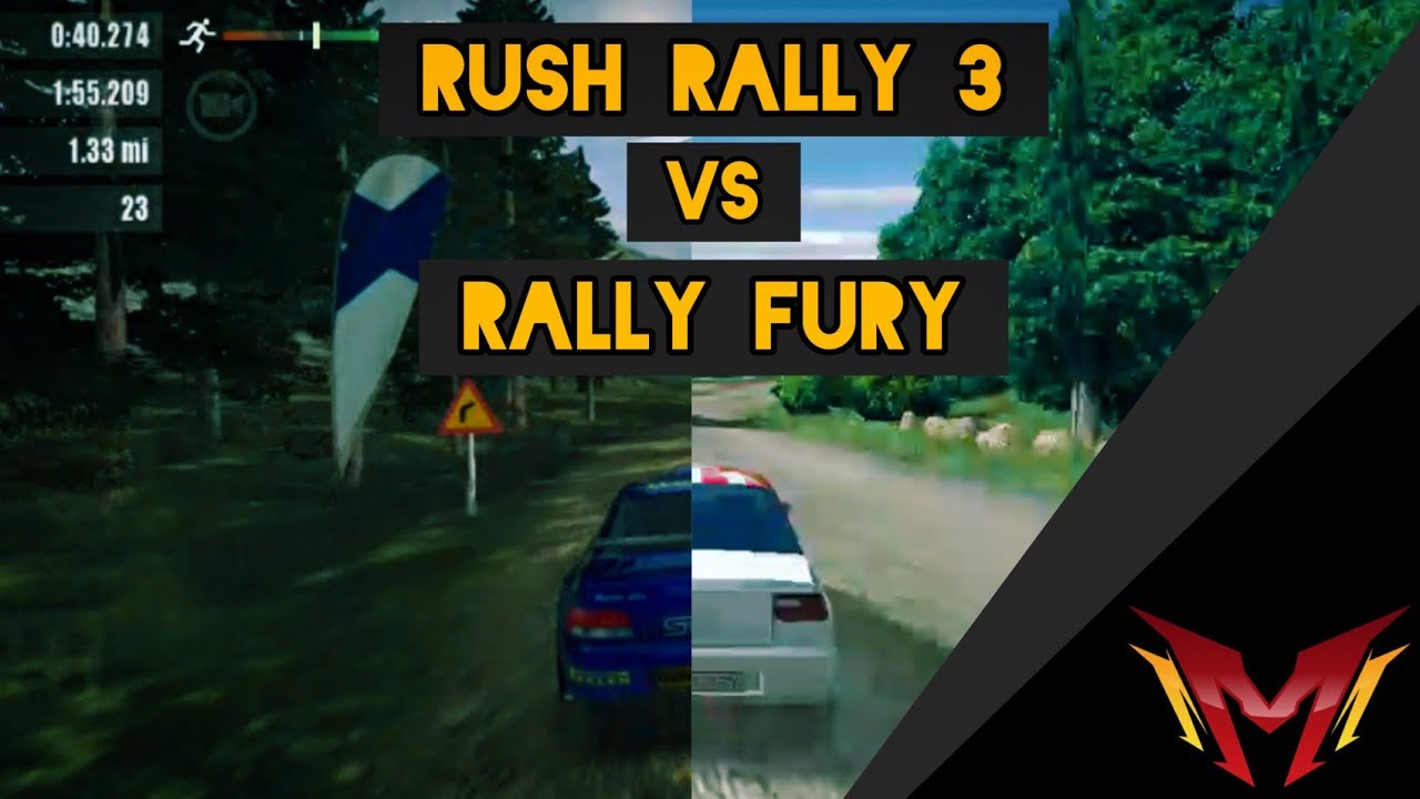 RUSH RALLY 3 vs RALLY FURY (graphic and gameplay compassion)