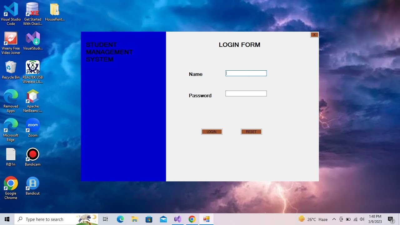 Student Management System in C# Visual Studio 2022