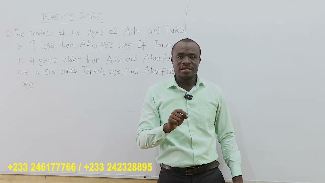 GENERAL/CORE MATHEMATICS WASSCE 2025 NIGERIA Q2