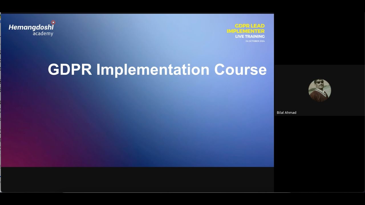 GDPR Lead Implementer | Introduction to GDPR & Key Terms | Hemang Doshi | 2026