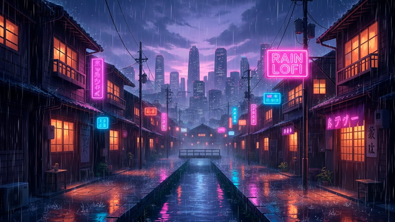 90s Rain Lofi Chill 🌧️ Calm Chillhop Beats for Study & Relax & Focus - 12 Hours Chill Mix