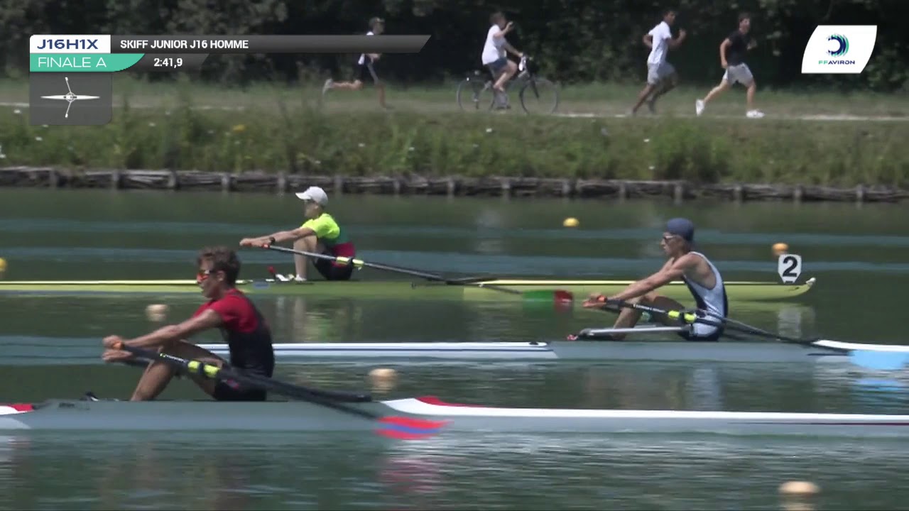 Championnat de France J16 Bateaux longs Libourne 2019 - Finale du skiff hommes-J16H1x