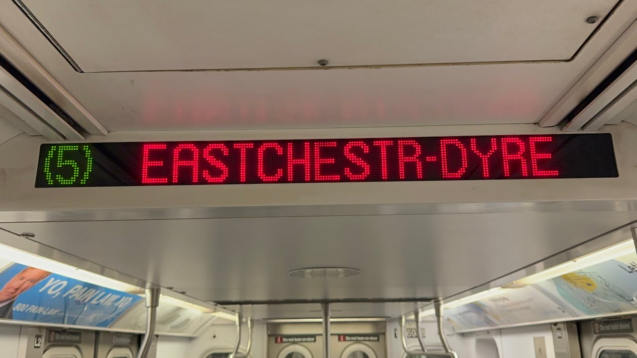 IRT Lexington Av Express: R142 (5) Train [Crown Heights-Utica Av to Eastchester-Dyre Av #PMRush]