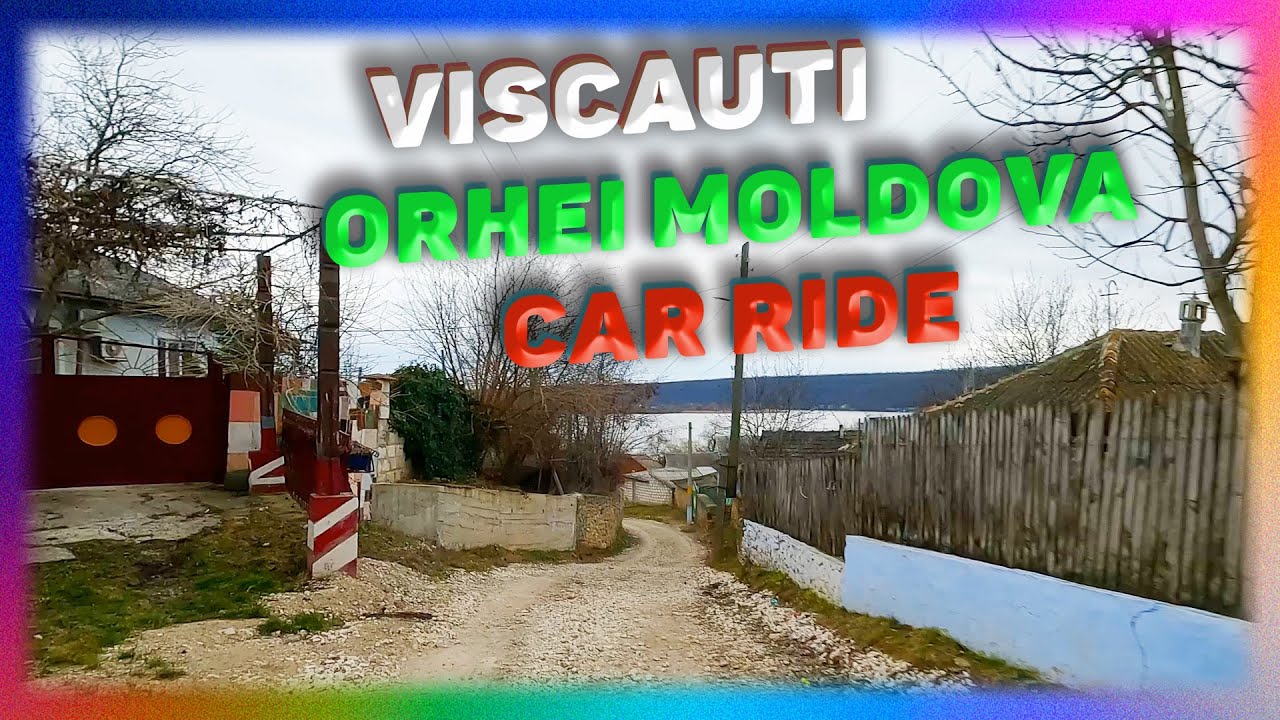 The Viscauti Village, Orhei, Republica Moldova. Car Ride. 4K