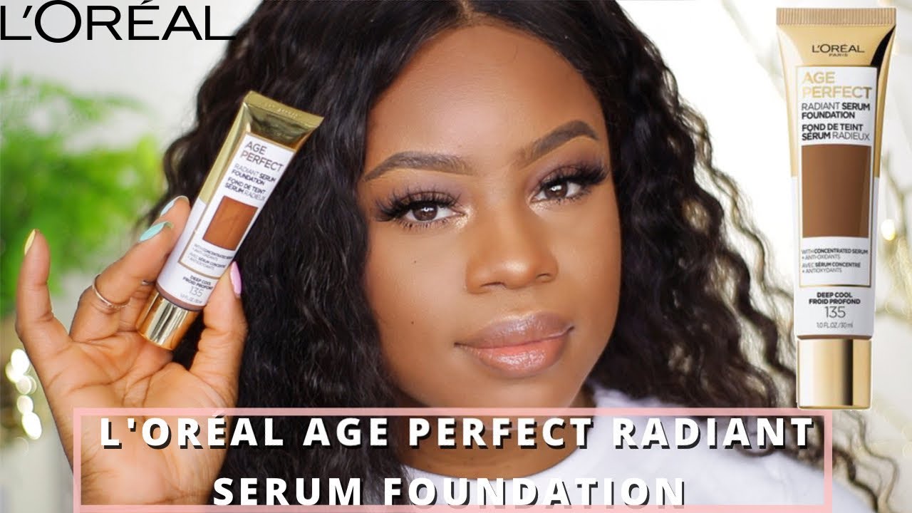 L'Oreal AGE PERFECT RADIANT SERUM FOUNDATION | First Impressions, Wear Test & Review | Oily Skin