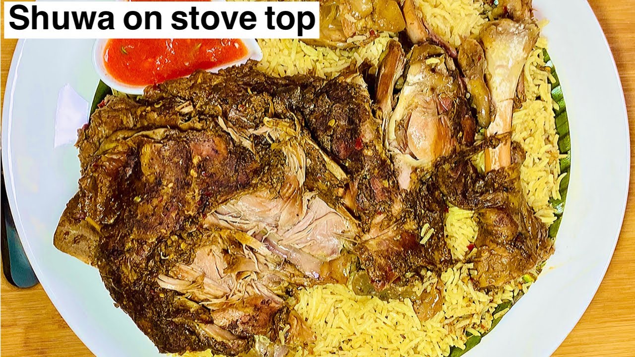 Traditional Omani Mutton shuwa on stove top Malayalam recipe [ mutton shuwa] Omani shuwa rice |151st