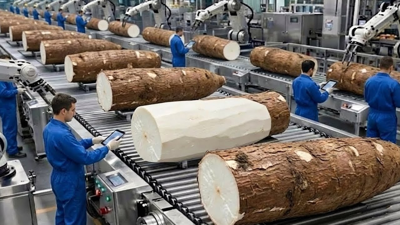 How Cassava Flour Is Made | Inside America’s Largest Cassava Processing Plant (Full Process)