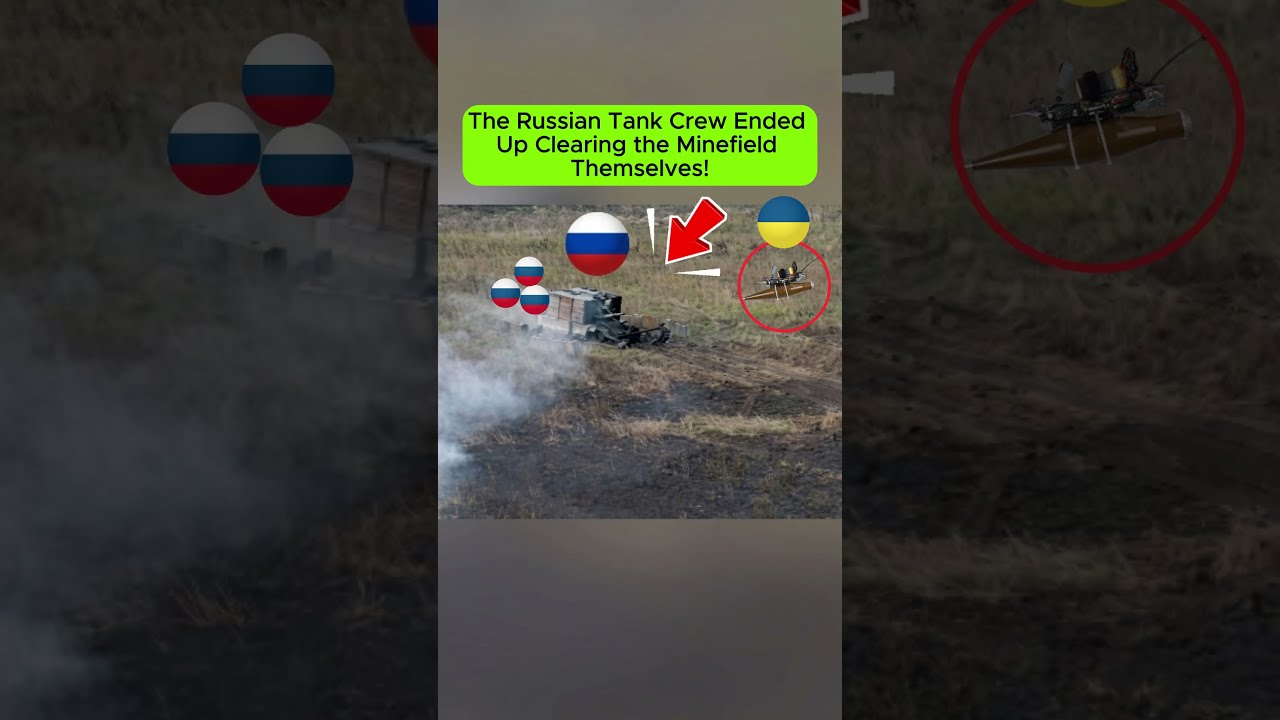 The Russian Tank Crew Ended Up Clearing the Minefield Themselves!  Combat Footage.