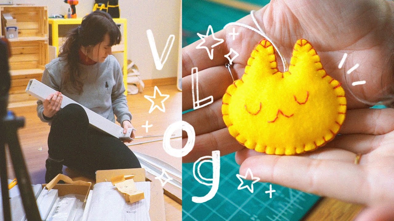 crafting ornaments and building desks ☆ studio vlog