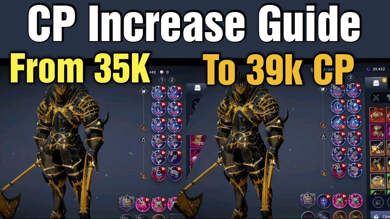 Black Desert Mobile Beginners Guide: CP Increase From 35K To 39K !