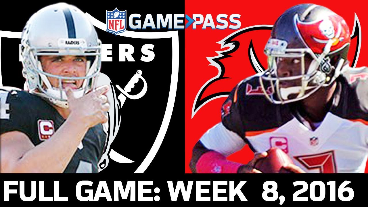 Raiders vs. Buccaneers Week 8, 2016 FULL game