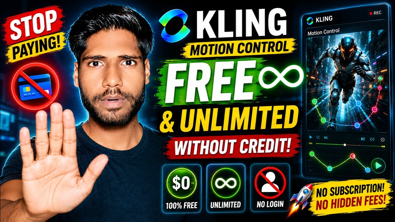 Stop Paying! Use Kling Motion Control FREE & Unlimited without Credit