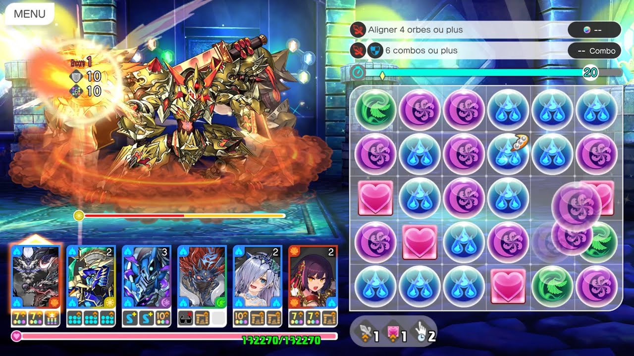 Puzzle & Dragons Story - Water Square XP team