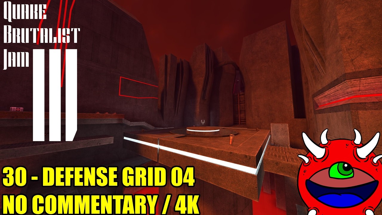 Quake Brutalist Jam III - 30 Defense Grid 04 - No Commentary 100% Secrets