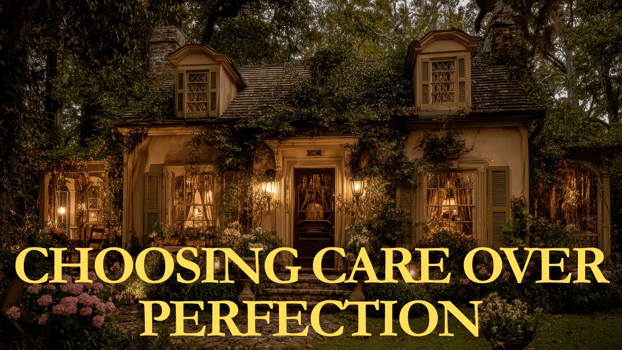Vintage English Country Cottage in Cream & Rose | Cozy Floral Home with Old-World Soul Aesthetic