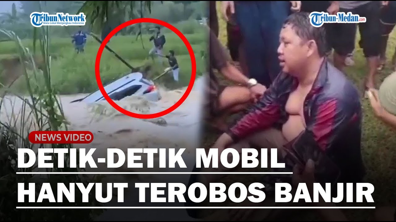 MENCEKAM! Detik-detik Mobil Hanyut 20 Meter Usai Terjang Banjir di Bekasi