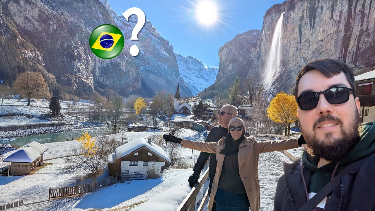 Brasil nos Alpes? 🇨🇭🇧🇷 Meus Pais Não Acreditaram! Lauterbrunnen: O Vilarejo Mais Lindo da Suíça!
