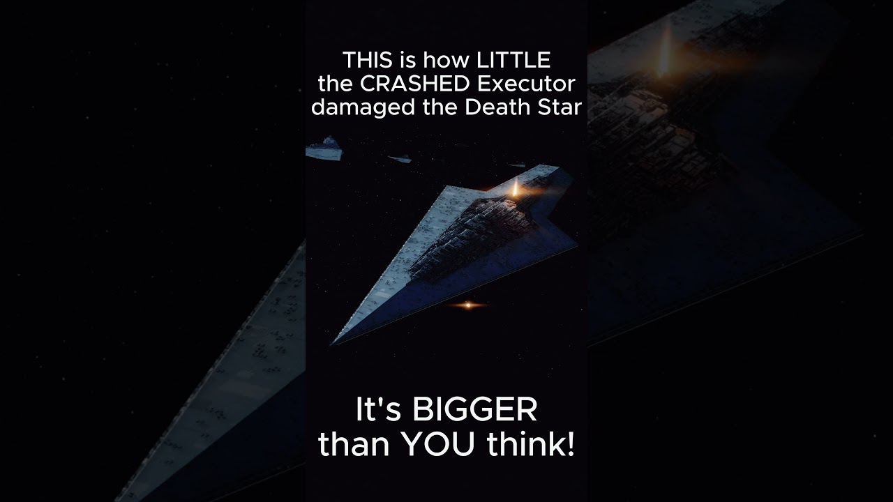 THIS is how the CRASH of the Executor DAMAGED the DEATH STAR! #shorts #starwars #canon #executor