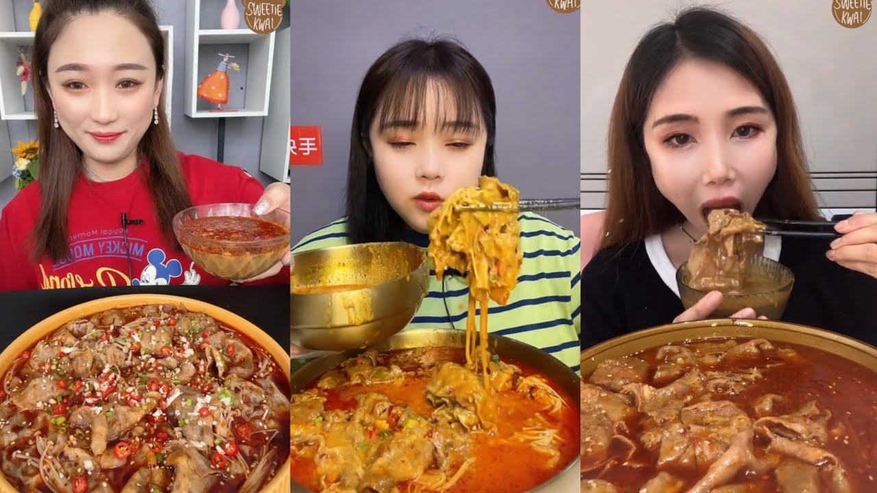 Savory beef brisket dipped in sesame sauce | Kwai mukbang ASMR