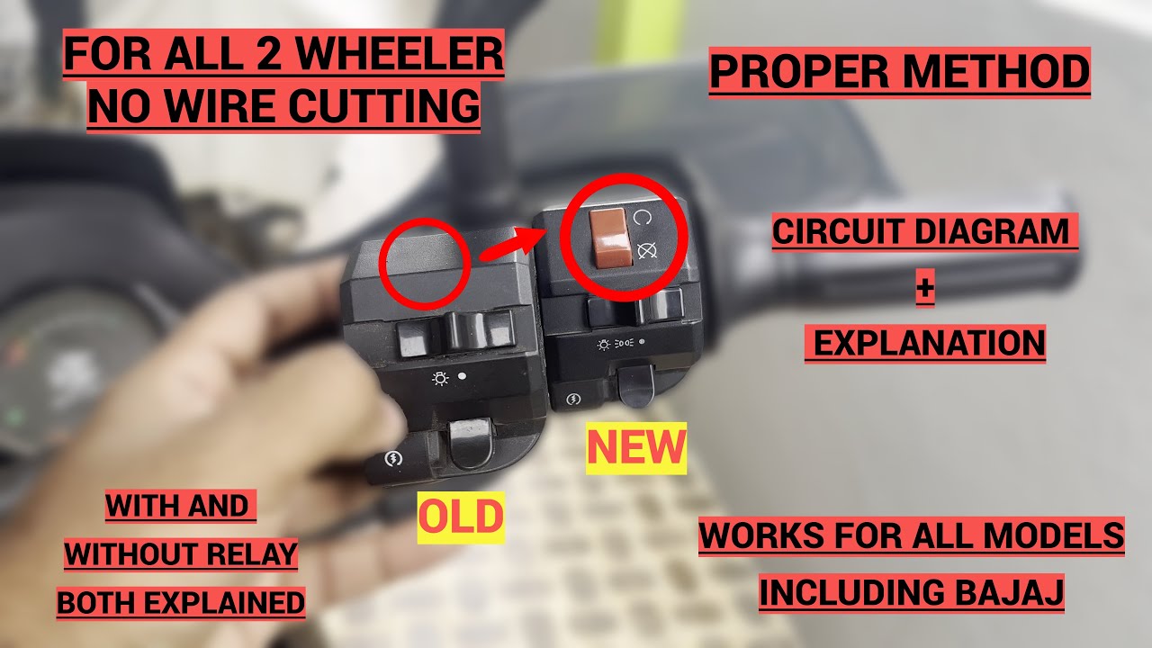 How to install Kill Switch PROPERLY (NO WIRE CUTTING) (ALL ENGINES - Bajaj,Honda,TVS, Hero,Yamaha)