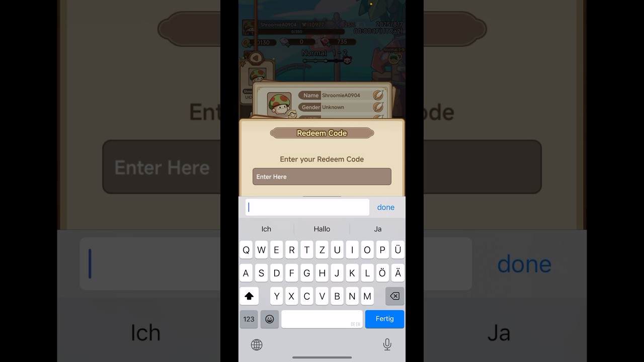 New Redeem Code in Legend of Mushroom (valid until 08/31/2025)