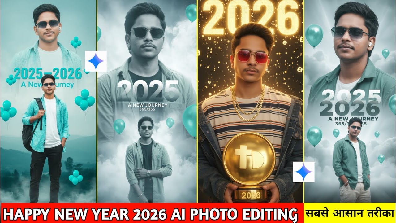 Happy New Year 2026 AI Photo Editing ✨ | Gemini AI Viral Prompts