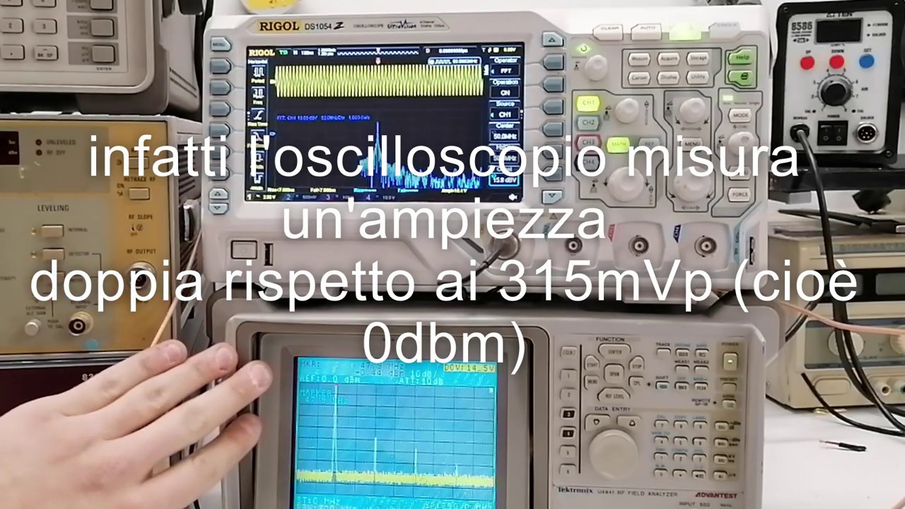 fft dell'oscilloscopio e analizzatore di spettro a confronto