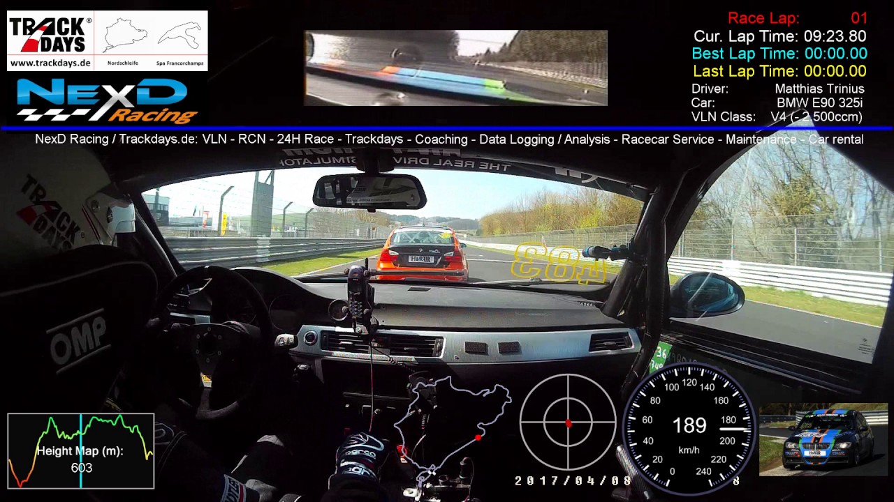 VLN 02 - 2017 onboard Start Runde 1 bis 3 - Fight mit #488 M&ouml;nch - 1080p
