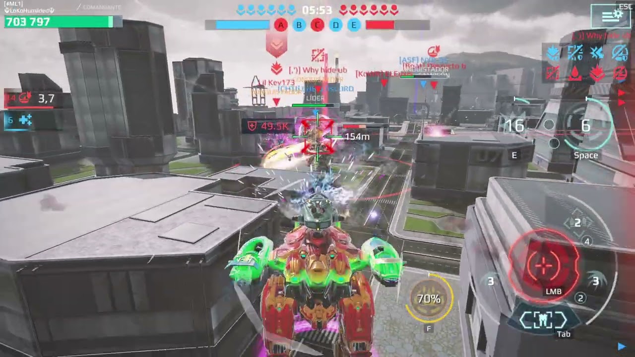 Una partida dificil de war robots