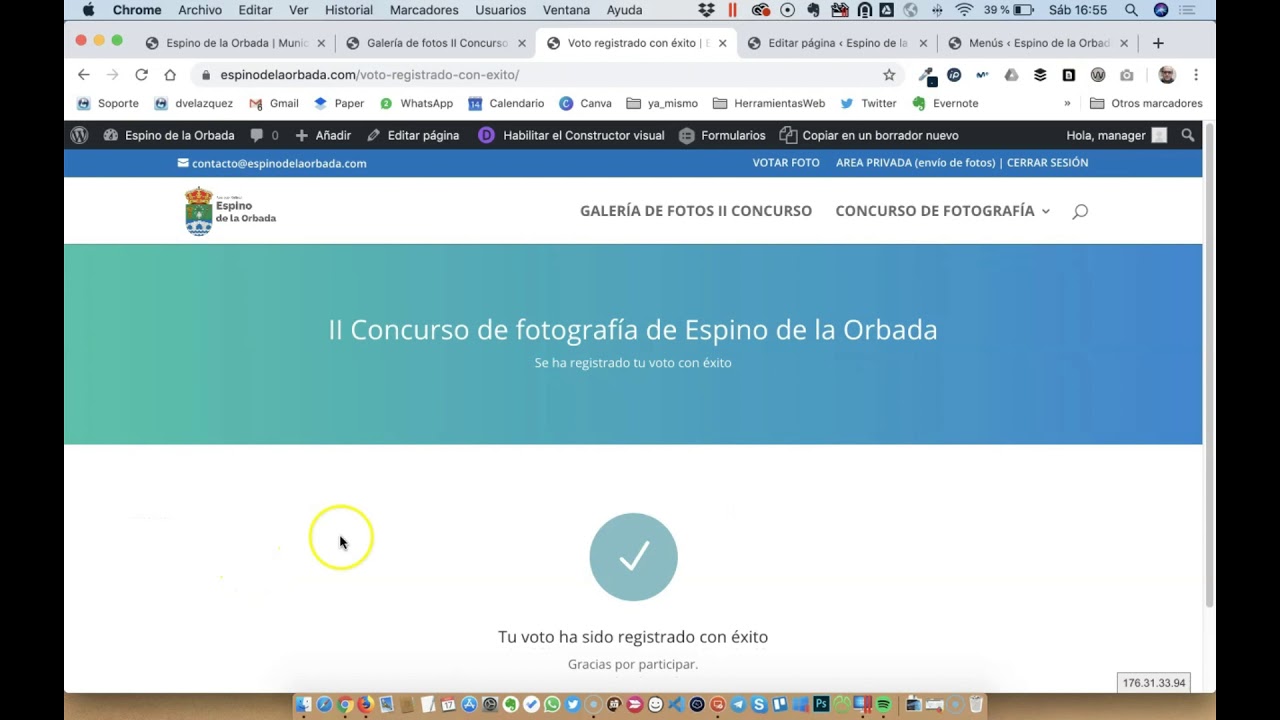 Tercer vídeotutorial de cómo crear un Concurso de Fotografía con WordPress