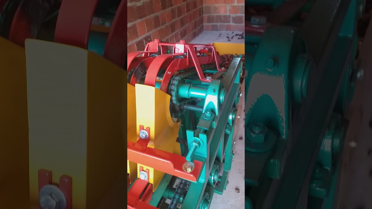 máquinas automáticas para cortes de castanha de caju com duas linhas de cortes na horizontal