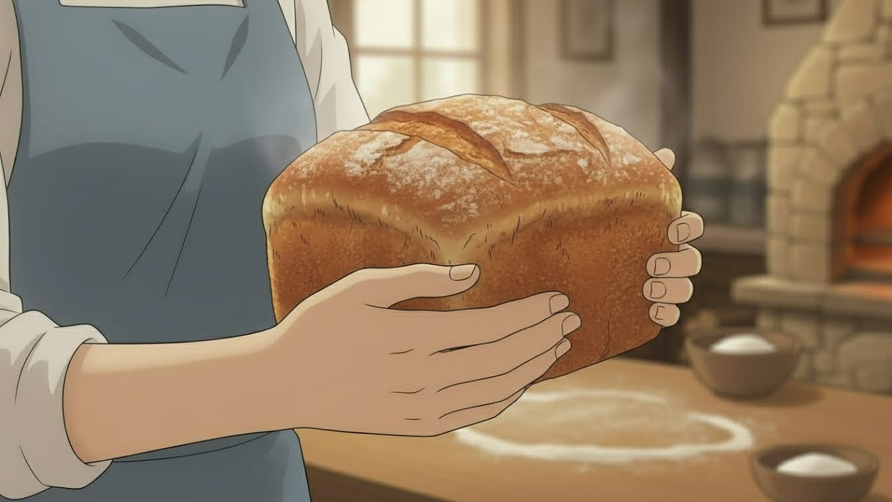 Farm House|Making Bread,Wine,Eating Soup #asmr #asmreating #ghibli 