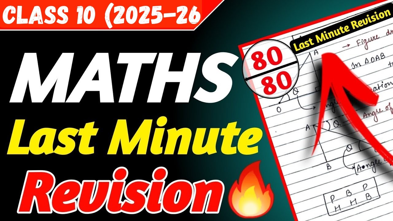 Last MINUTE Maths Revision Class 10 🔥 | Class 10 Maths FULL Syllabus Revision Class 10 Maths