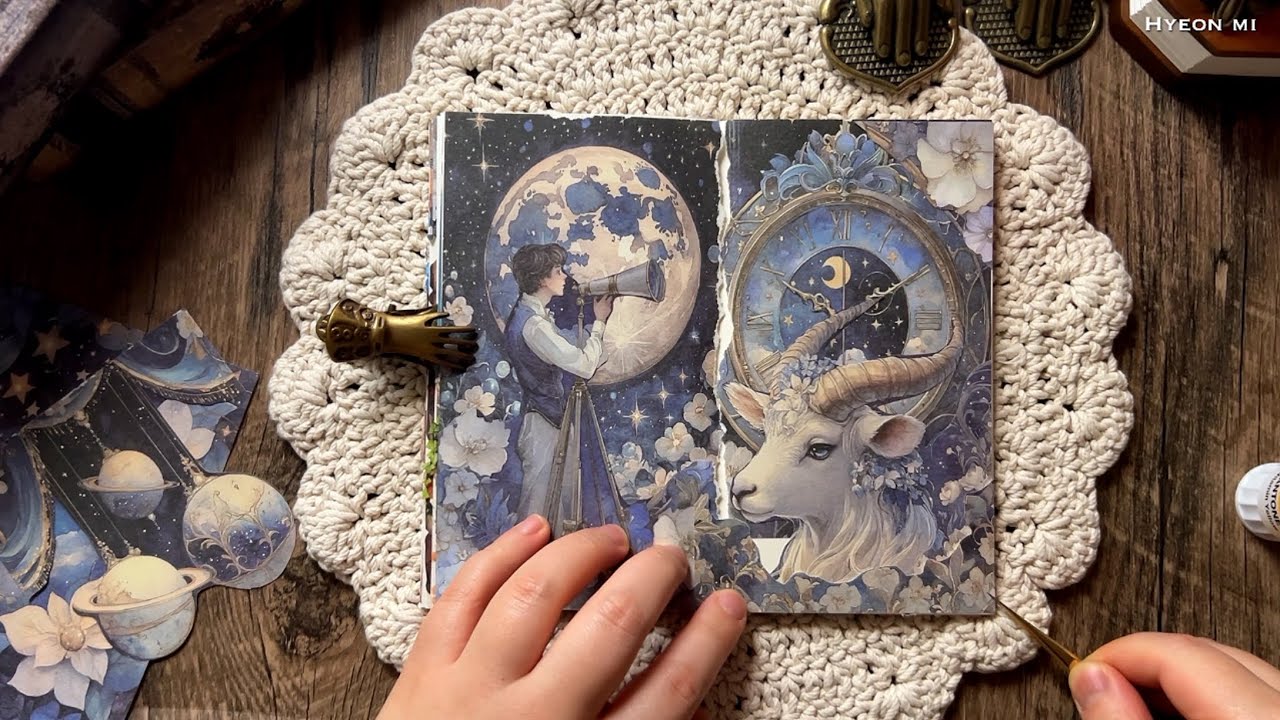 종이 소리 집중 ASMR | 다이어리 꾸미기 19 | Art journaling#scrapbooking #コラージュ #collage 