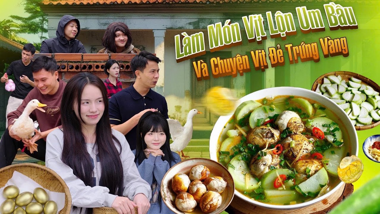 LÀM MÓN VỊT LỘN UM BẦU VÀ CHUYỆN VỊT ĐẺ TRỨNG VÀNG | Hai Anh Em P.1009 | Phim Hài Hước Gãy Media