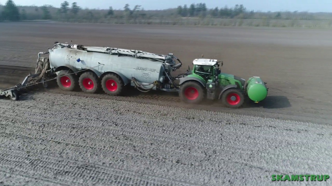 Gyllenedfældning forår 2019 |  Harsø Gyllevogne,Fendt 936,Terra Gator 3244 & 3104 | SKAMSTRUP