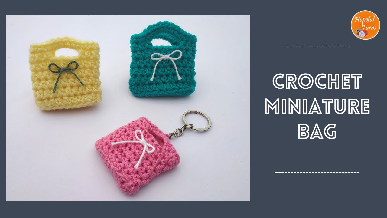 Easy Crochet Bag Keychain for Beginners | Crochet Mini Bag Pouch