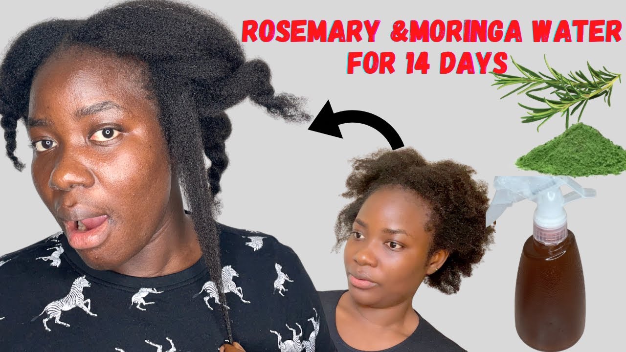 OMG! I used ROSEMARY and MORINGA water on my hair everyday for 14 days and this happened.
