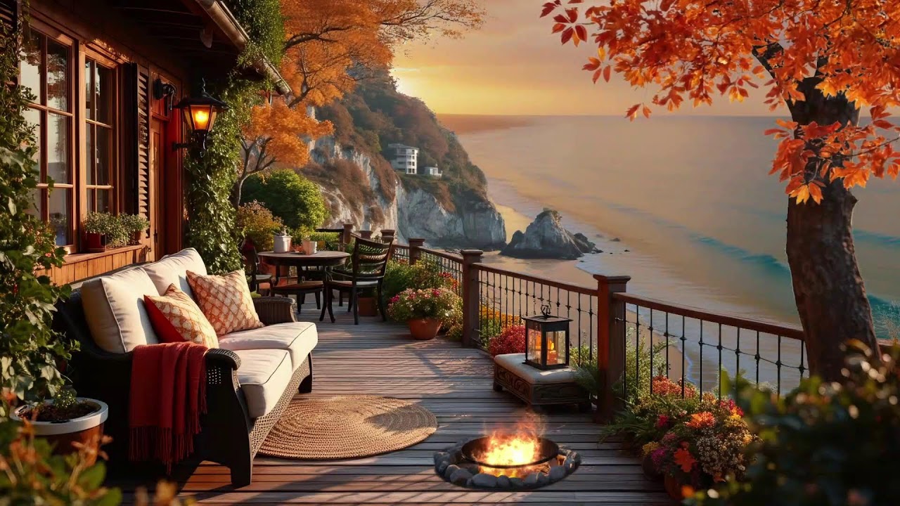 Seaside Coffee Vibes 🌊☕ | Relaxing Lofi Café Ambience  Lofi Hip Hop Mix to relax - chill - study