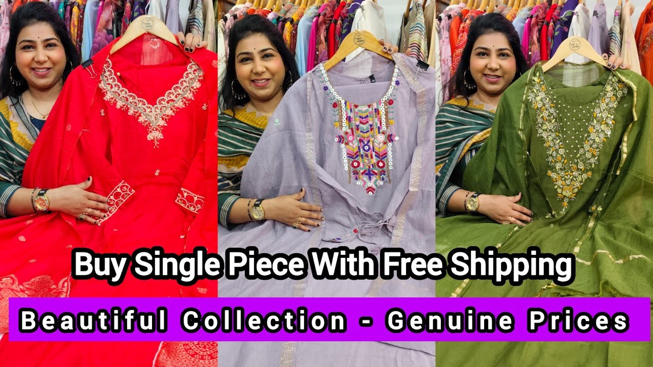 😘Beautiful Collection Of Mul Chanderi - Silk - Cotton - Crep Suits With Free Shipping😘